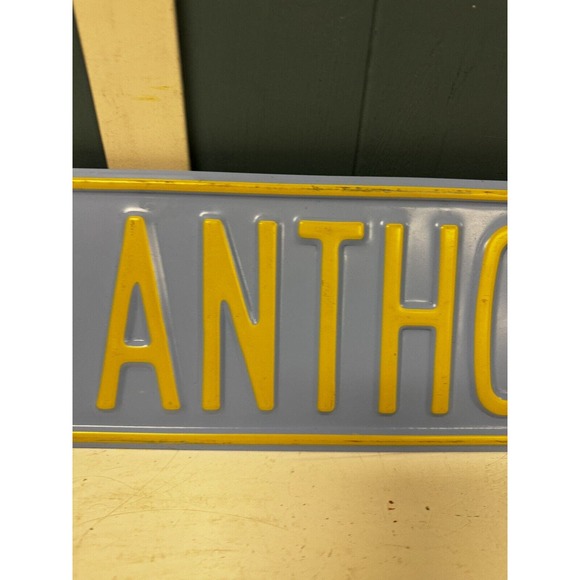 Vtg CARMELO ANTHONY CT License Plate Metal Sign 36” x 6”‎ Man Cave Decor Heavy - Picture 6 of 7